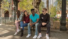 SPU students hang out in Pioneer Square, Seattle